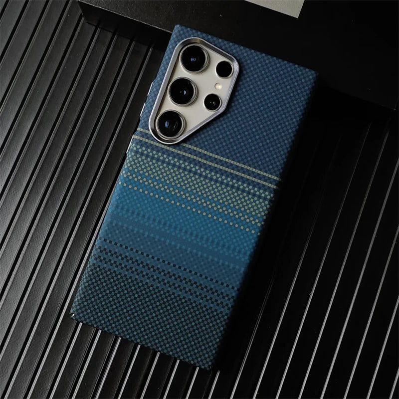 For Samsung Galaxy S26Ultra S26 S25 S24 S23 Ultra Plus Carbon Fiber Texture MagSafe Case Wireless Charging Alloy Lens Hard Cover