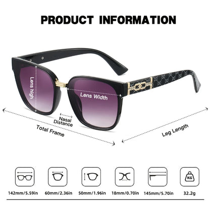 Cat Eye Sunglasses Women Vintage Big Frame Fashion Sun Glasses With Gradient Lens