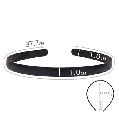 Unisex Metal Wavy Spring Hair Hoop Black Non Slip Outdoor Sports Headbands For Women Men Simple Hairband Face Washing Headdress