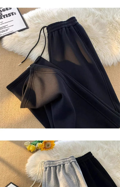 Heavy Duty Sweatpants for Men's Spring and Autumn 2025 New Trend Loose Straight Drawstring Casual Sports Pants
