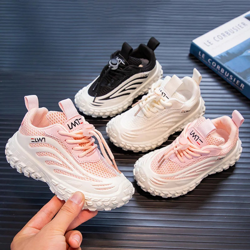 Children Sneakers - Lightweight Kids Casual Shoes With Breathable Mesh Fabric & Rubber Sole