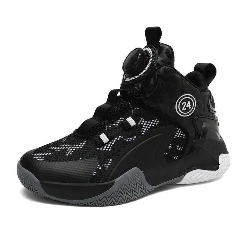 Kids Basketball Shoes - Boys Sneakers Non Slip Outdoor Sport Trainer Shoes