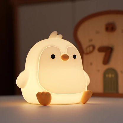 Silicone Night Light - Rechargeable Animal Night Lamp with Touch Sensor for Kids