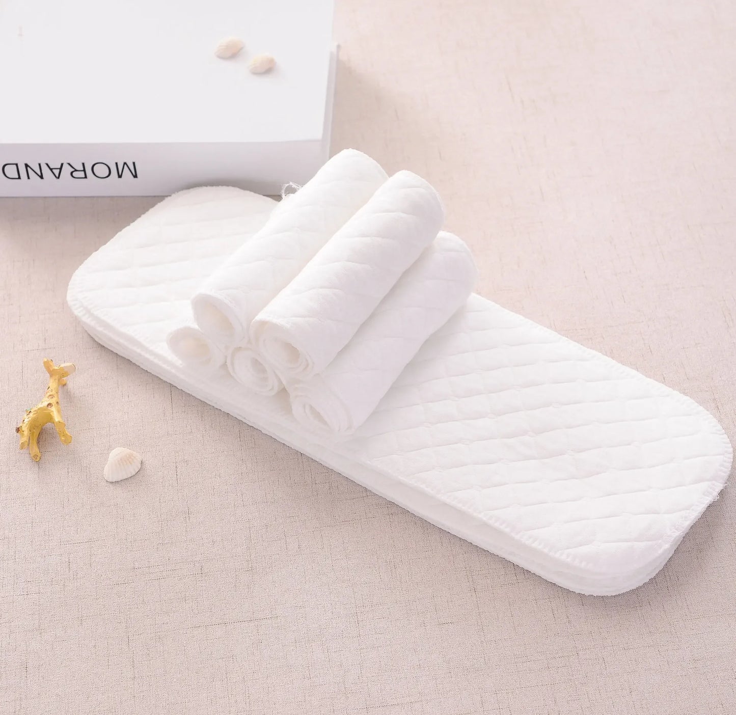 2/5pcs/10pcs Baby Reusable Diapers Washable Ecological Nappies Inserts Cotton Cloth Diapers for Children Breathable Absorbent