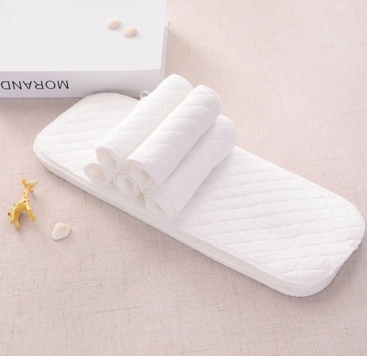 2/5pcs/10pcs Baby Reusable Diapers Washable Ecological Nappies Inserts Cotton Cloth Diapers for Children Breathable Absorbent