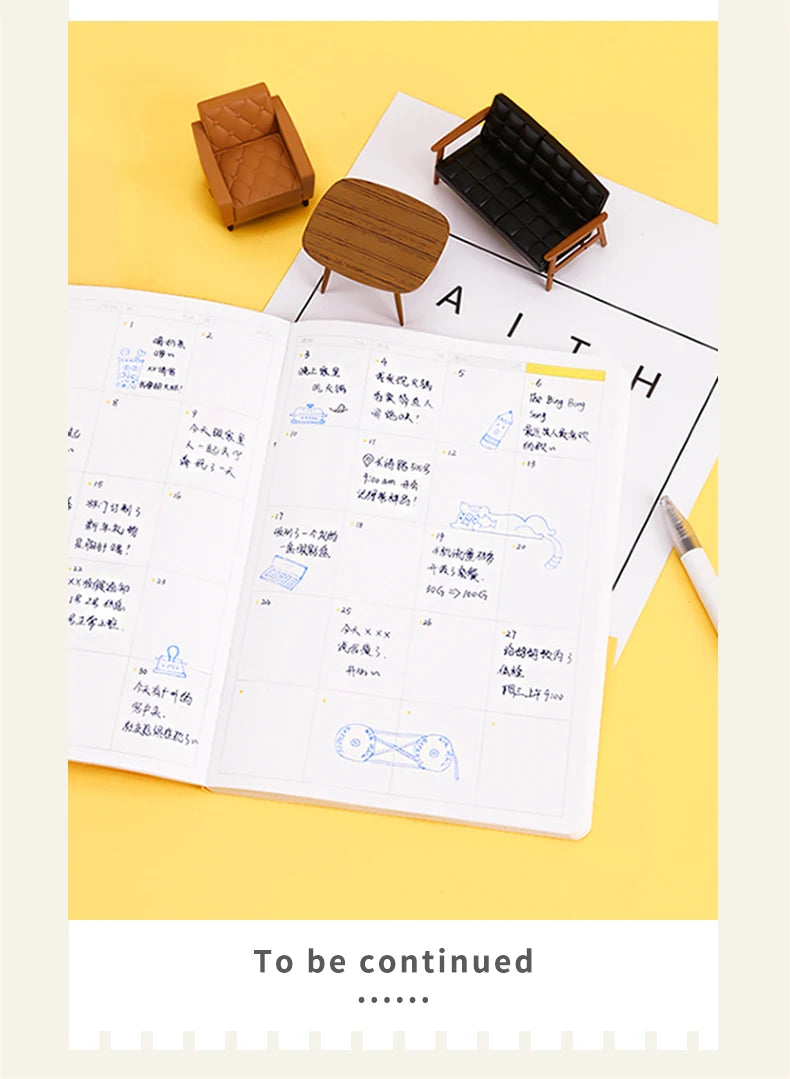 Weekly Planner Notebook - Undated Agenda & Daily Monthly Schedule Book