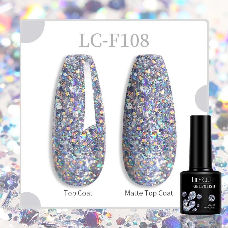 Gel Nail Polish - LILYCUTE UV Gel Varnish 7ML | Soak Off, Long Lasting Colors