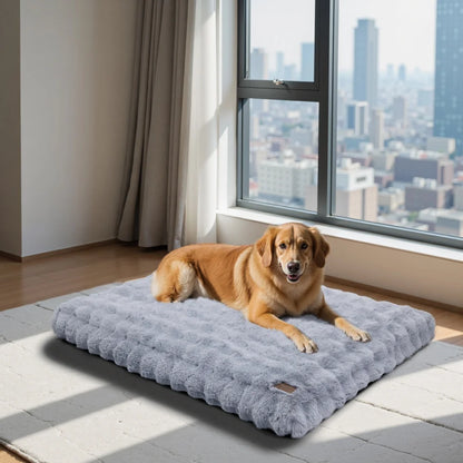 Ultra Plush Dog Bed - Large Soft Pet Cushion with Premium Foam & Removable Cover