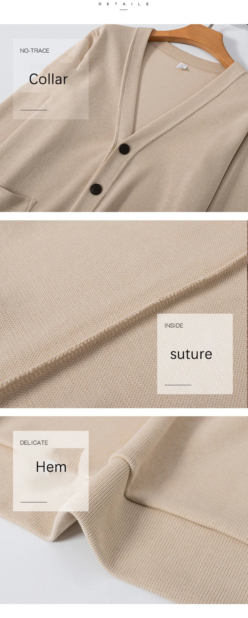 BROWON New Knitted Sweater Cardigan Men 2026 Autumn Solid Casual Man Clothes Korean Fashion 80% Cotton V-Neck Collar Sweater Men
