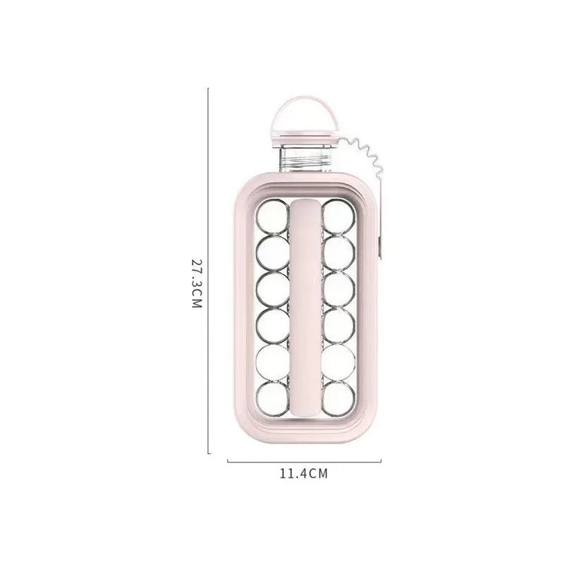 2-in-1 Silicone Ice Maker Bottle – Folding Ice Cube Mold & Kettle