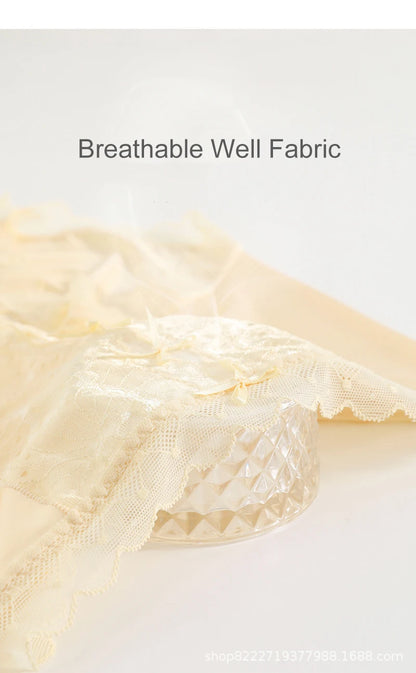 High Waist Lace Women Panties Ice Silk Thin Elastic Briefs Lingerie Seamless Luxury Breathable Underwear Butt Lifting Underpants