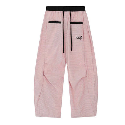 Y2K Striped Women Long Pants Summer Streetwear Loose Breathable Cargo Pants American Hip Hop Fashion Scimitar Trousers New