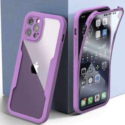 360 Full Body Front+Back Clear Protection Case For iPhone 17 16 Pro Max 13 14 15 Plus 11 12Pro Shell-membrane Shockproof Cover