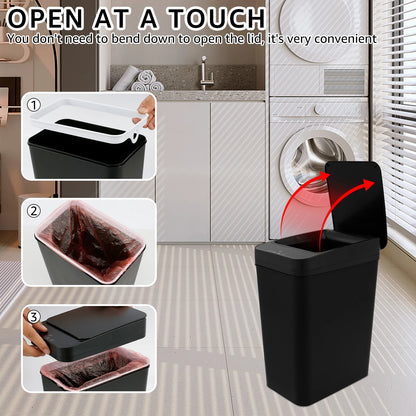 Touchless Infrared Trash Can - 12L Smart Sensor Wastebasket for Kitchen  Bathroom