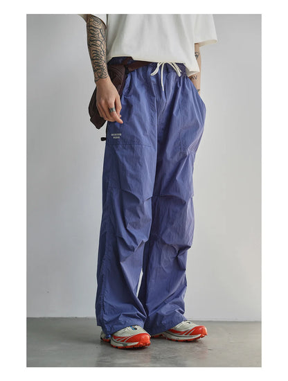 Lightweight Quick Dry Outdoor Work Trousers For Men Women Summer Casual Loose Straight Leg Long Pants Mountain Hiking Bottoms