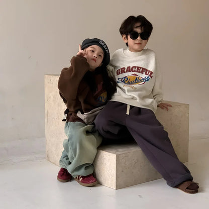 Childrens Fleece Hoodie - Warm Korean Pullover for Boys  Girls - ZOOMNSTORE
