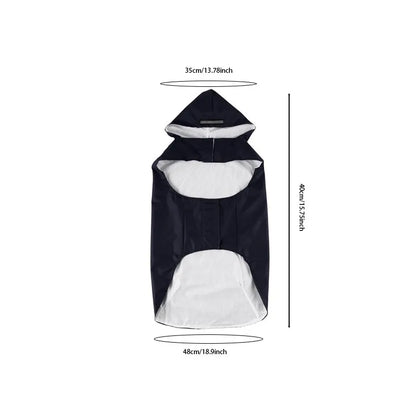 9 Sizes Dog Raincoat Small Medium Large Dogs Waterproof Hooded Jacket Rain Clothes with Reflective Stripe Outdoor Accessories