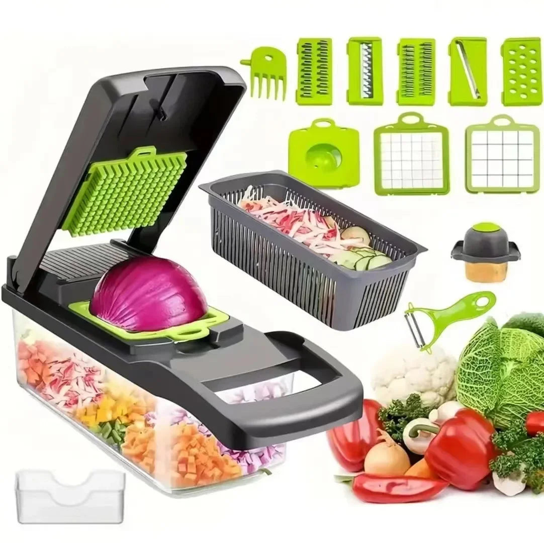 16-Piece Vegetable Chopper Set – Slicer, Dicer, Grater & Peeler