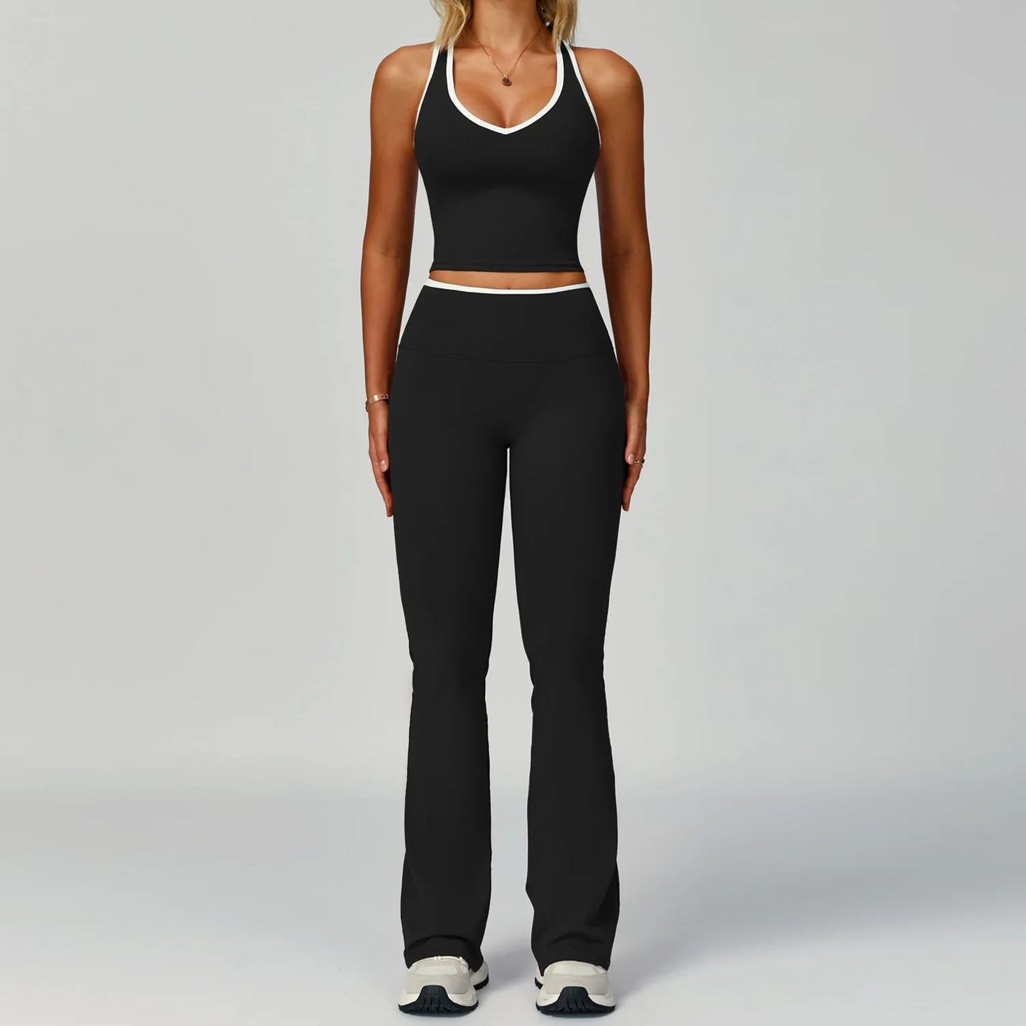 Gym Tracksuit Yoga Set 2 Pieces Workout Outfits Fitness Sportswear High Waist Leggings Sports Bra Athletic Wear Women Clothes