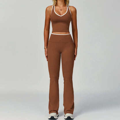 Gym Tracksuit Yoga Set 2 Pieces Workout Outfits Fitness Sportswear High Waist Leggings Sports Bra Athletic Wear Women Clothes