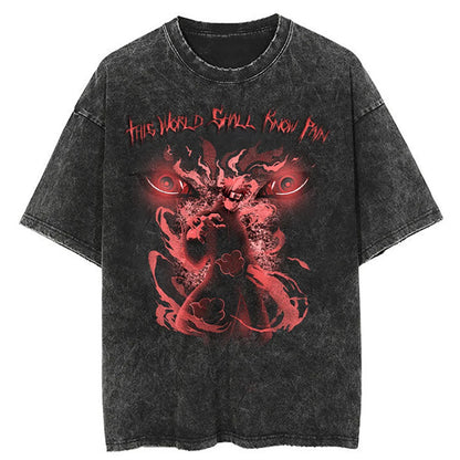 Hip Hop Streetwear T Shirt Japanese Anime Naruto Print T-Shirt Men Harajuku Cotton Tshirt Summer Short Sleeve Tops Tees