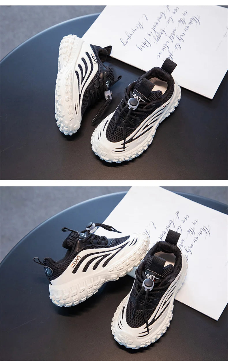 Children Sneakers - Lightweight Kids Casual Shoes With Breathable Mesh Fabric & Rubber Sole