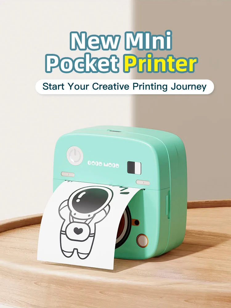 New Photo Sticker Printer  C1Kitchen Label Printer 1200mAh Battery Type-C Smart Bluetooth Mini Printers for iOS Android Phone