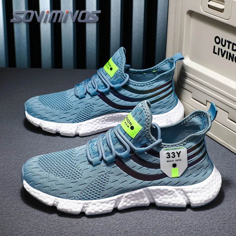 Men's Mesh Breathable Casual Shoes Non-Slip Stable Shock Absorption Lightweight Sneakers Couple Basket Homme 2020 la sportiva