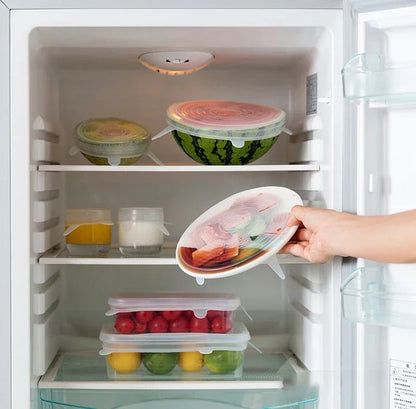 Silicone Stretch Lids – Reusable Airtight Food Covers (Set)