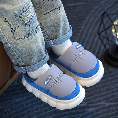 Children Winter Slippers - Waterproof Kids Cotton Slippers | Warm Woolen Home Shoes