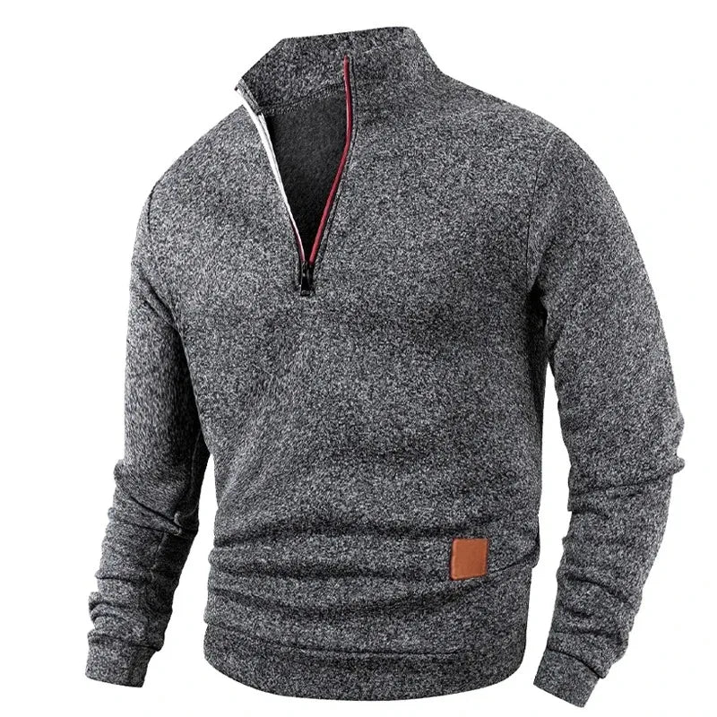 Animal Game Men's Half Zipper Sweatshirts Long Sleeve Solid Pullover Turtleneck Streetwear Warm Jacket Sport Coats Outerwear