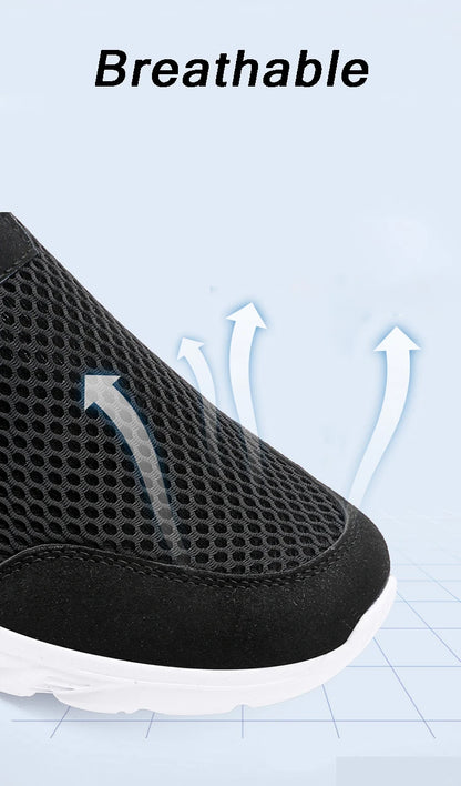 2023 Lightweight Men Casual Shoes Breathable Slip on Male Casual Sneakers Anti-slip Men's Flats Outdoor Walking Shoes Size 39-47