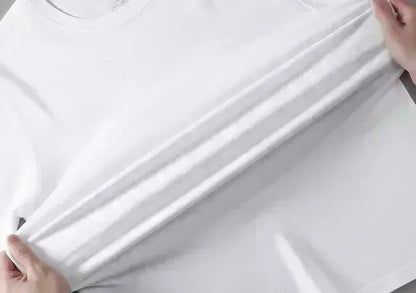 European Trendy Brand Short-sleeved T-shirt Men's Summer Round Neck Loose T-shirt Couple's Casual Printed Trendy Versatile Top