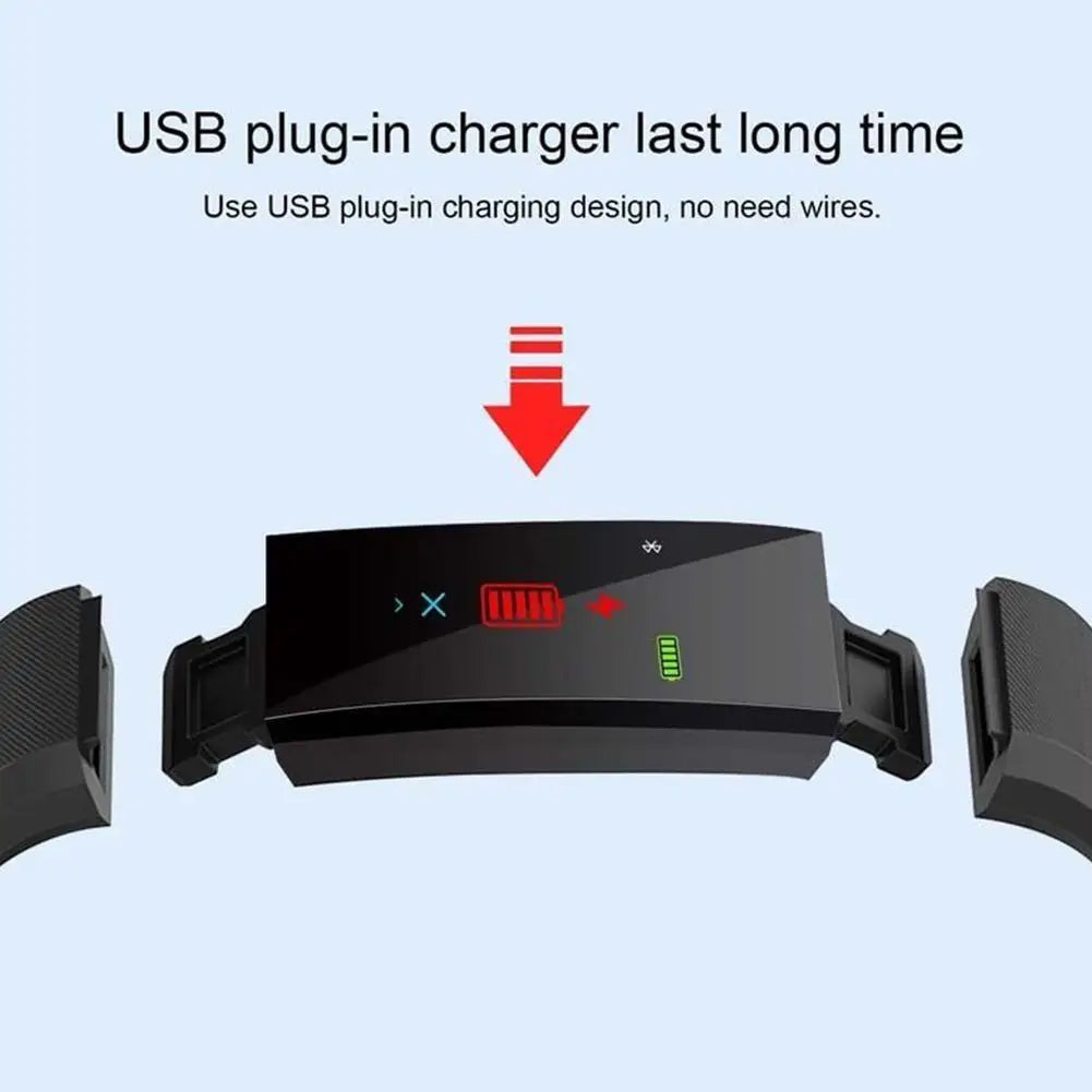 HD Color Screen 115plus Smart Band Heart Rate Health Watch Waterproof Sports Bracelet