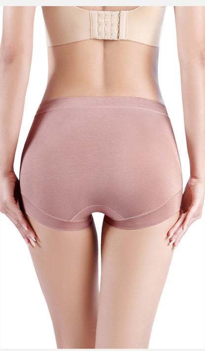 Women's Underwear 60s Modal Fabric Panties for Women High-Rise Female Underwear Briefs Cozy Underpants Plus Size Safety Shorts
