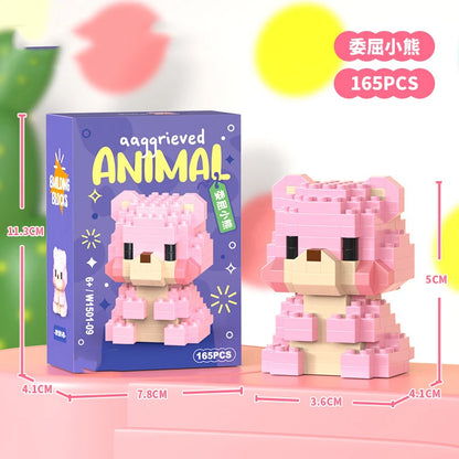 Micro Building Blocks - Creative Animal Brick Set | DIY Mini Construction Toys Kit