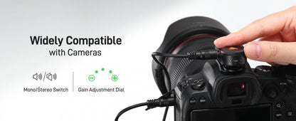 MAONO Wave T5 Wireless Lavalier Lapel Microphone Mini Noise Cancellation Mic for Video Recording Streaming Fit for Phones Camera