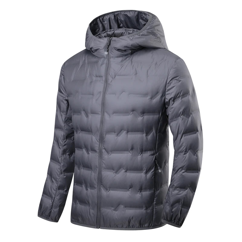JNLN Men's Winter Down Jacket Duck Down Lightweight Padded Jackets Hiking Camping Climbing Trekking Graphene Lining Warm Coat