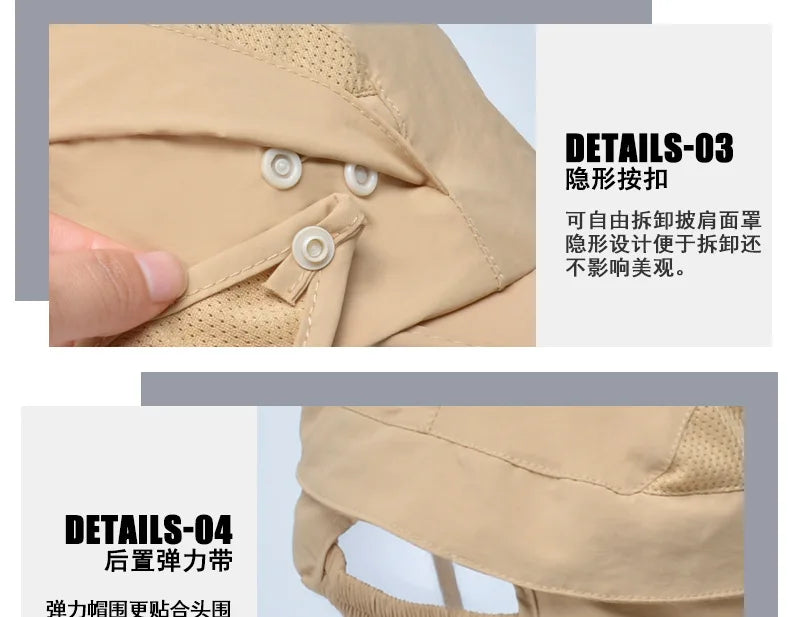 Adjustable Outdoor Fishing Hat Sunscreen Protection Breathable Sunshade Foldable Men Women Hiking Camping Casual Fishing Cap