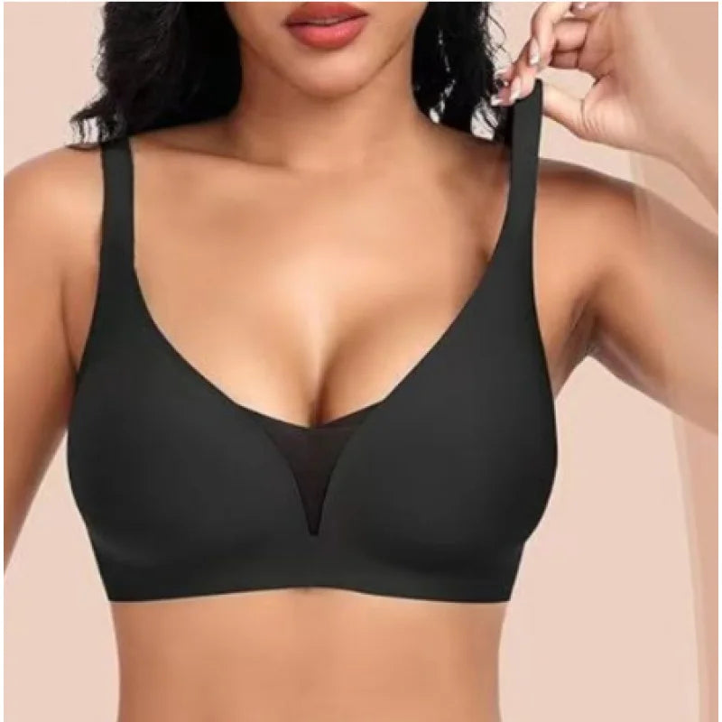 Plus Size Push Up Bra - Wireless Seamless Women Bra with Rear Hook & Beauty Back