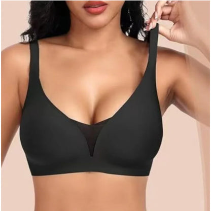 Plus Size Push Up Bra - Wireless Seamless Women Bra with Rear Hook & Beauty Back