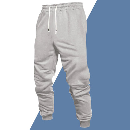 Men's 4-Piece Casual Pants, Solid Color Sports Pants, and Ankle Tied Outdoor Jogging Pants Can Be Worn All Year Round