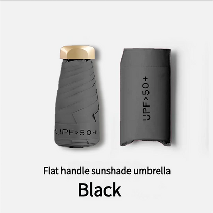 55% Off Mini Sun Umbrella Small Pocket Rain Umbrella Vinyl Folding UV Ultraviolet Protection Sun Shade Pocket Parasol Capsule