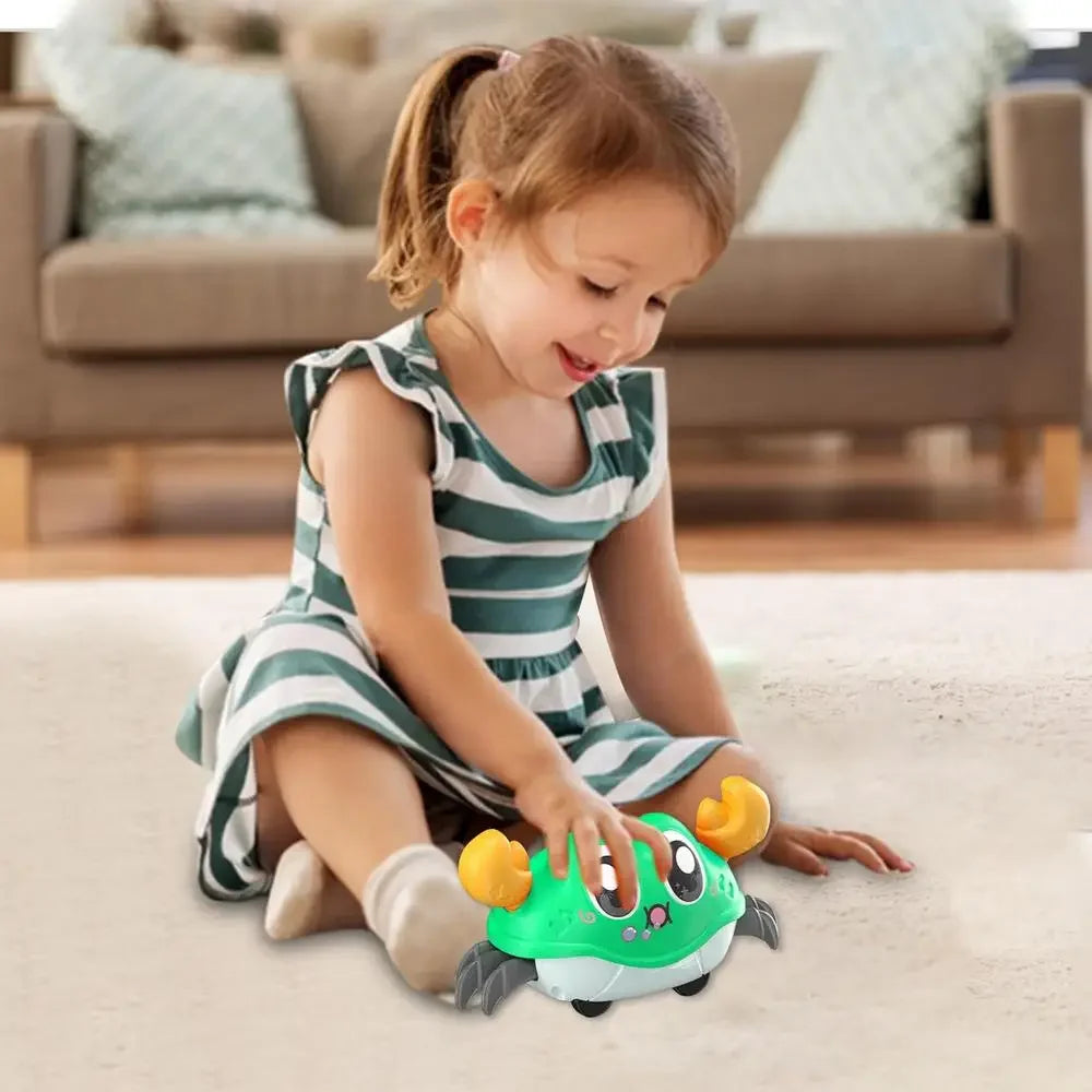 Children's Fun Double Return Force Left and Right Shake Simulation Crab Toy Baby Running Bubble Simulation Crab Crab Crawling