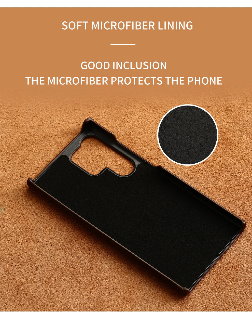 Leather Phone Case – LANGSIDI Genuine Pull-Up Retro Cover for Samsung Galaxy S25 Ultra