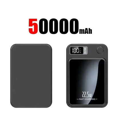 Lenovo Magnetic Wireless Power Bank 500000mAh PD22.5W Large Capacity Fast Charging External Battery For iPhone Huawei Samsung