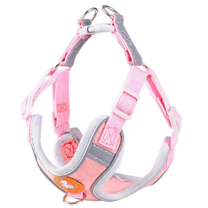 Adjustable dog harness no pull cute cat soft walking leash set pet dog vest vest teddy beagle suitable for small and medium dogs