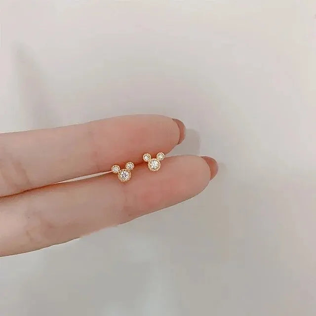 Multiple Style Earrings for Women Mini Zircon Candy Sweet Stud Ear Girls Flower Hypoallergenic Piercing Jewelry Fashion Gifts