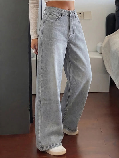 SOLORN New Spring/Summer 2026 wide - leg, versatile, stylish and casual jeans in 1990s retro style