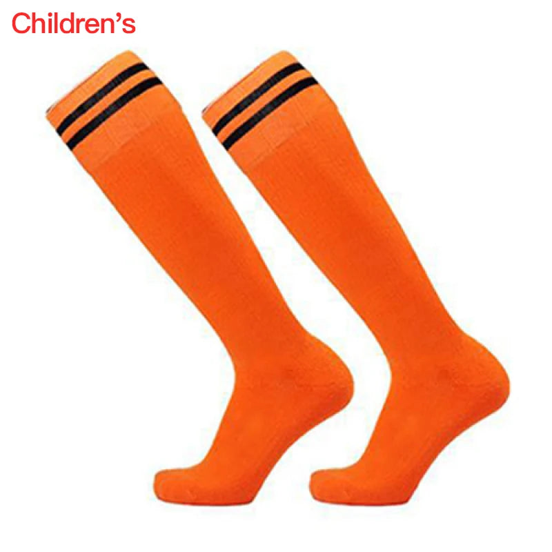 Adult Football Socks Hit Color Wear-resistant Children Kids Sport Long Socks Over Knee High Baseball Hockey Socks